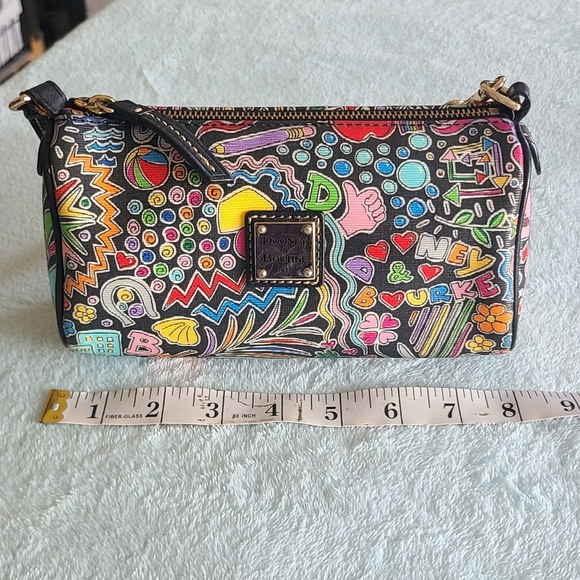 Dooney & Bourke Black Multicolor Doodle Wristlet - Picture 10 of 13